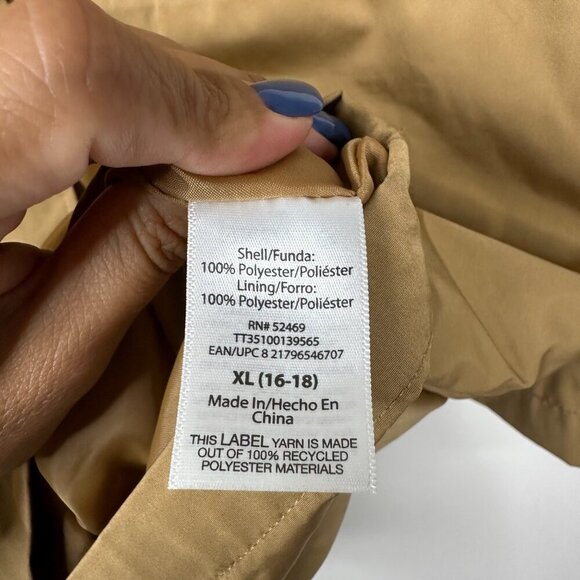 2/$24 Time and Tru Lightweight Anorak Jacket with Hood Chino Tan XL #A0242 TRB2 - Picture 9 of 10